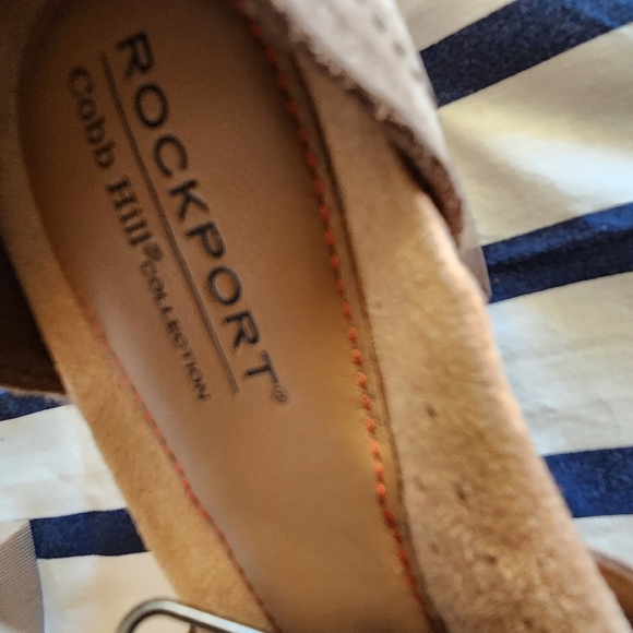 Rockport Cobb Hill Hattie Hi Cuff Leather Sandals Size 10 Tan - Picture 10 of 12